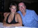 Tanya with her Dad on holiday in Spain while she was in remission  » Click to zoom ->