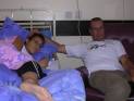Tanya spending time watching T.V in hospital with her Dad  » Click to zoom ->